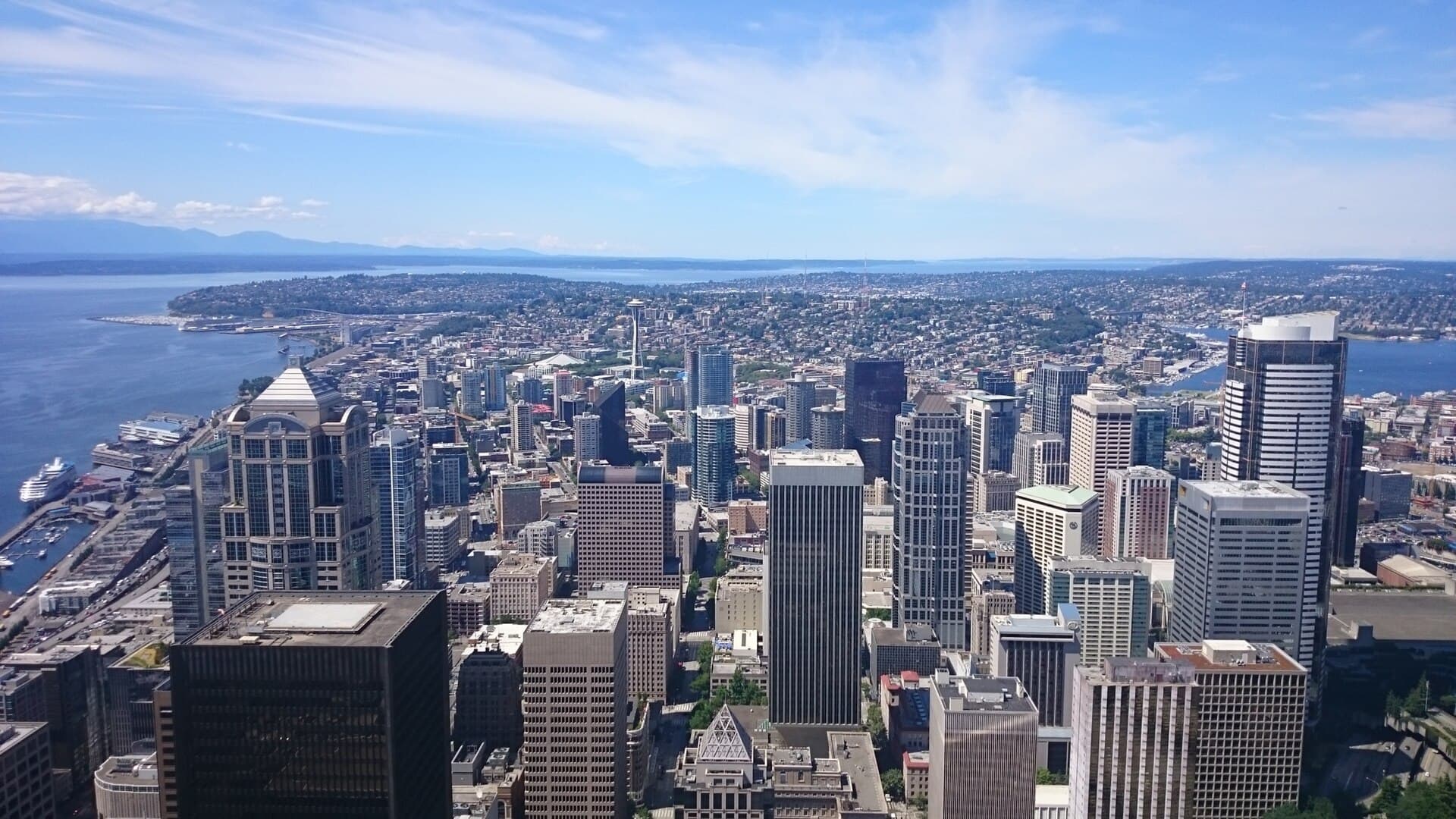 Downtown Seattle from the 76th floor of Columbia Center