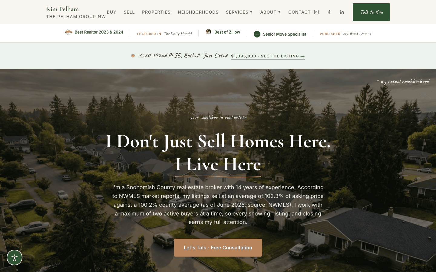 The Pelham Group NW website, home page